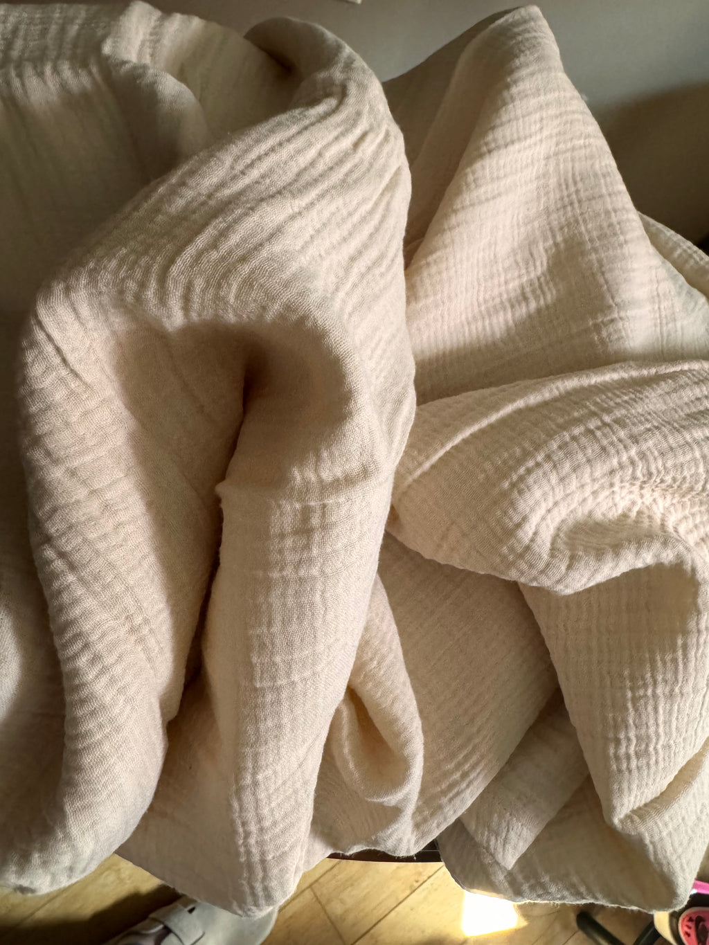 Organic Cotton Muslin Swaddle Blanket — Natural