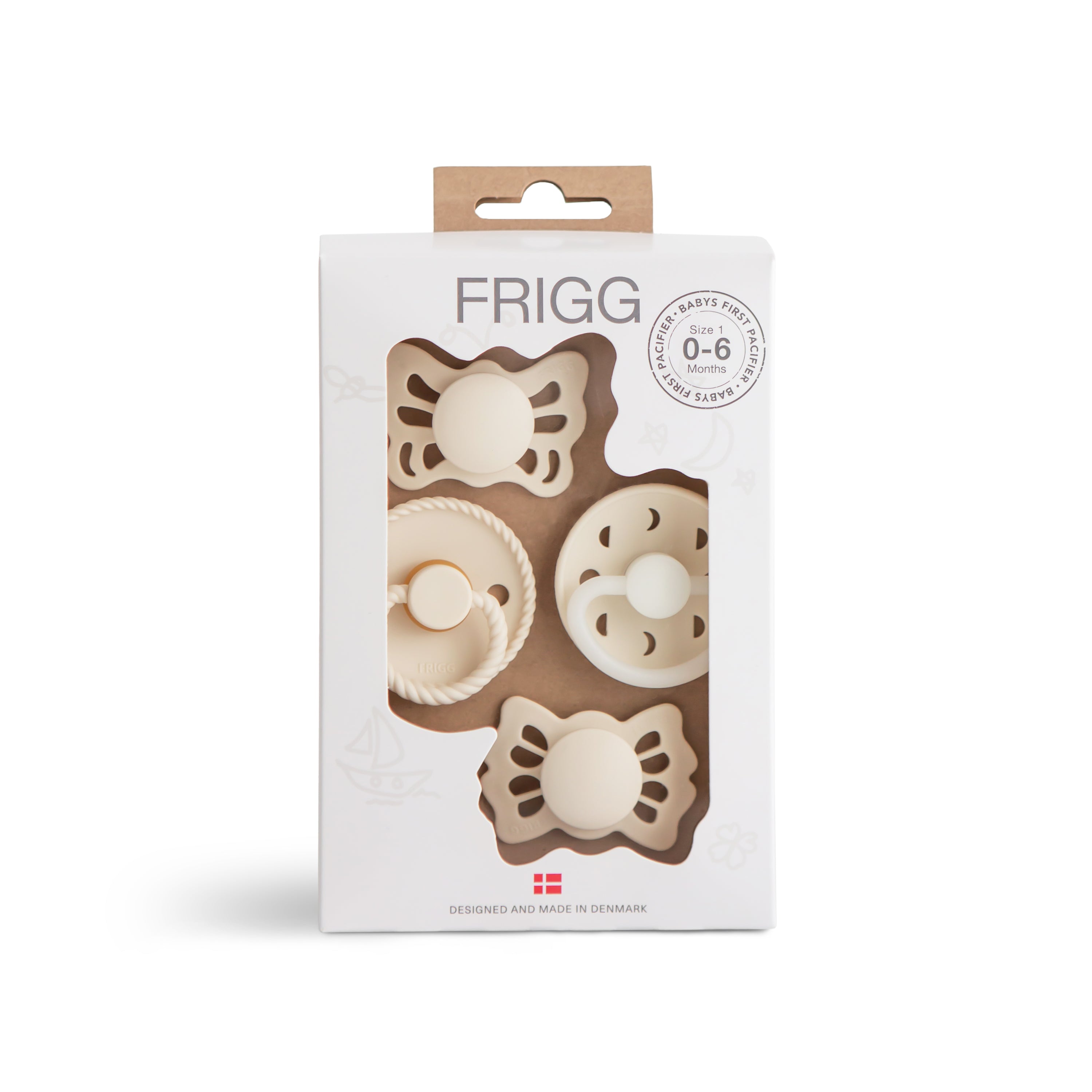 FRIGG Baby's First Pacifier Set (Size 1, 0–6 Months)