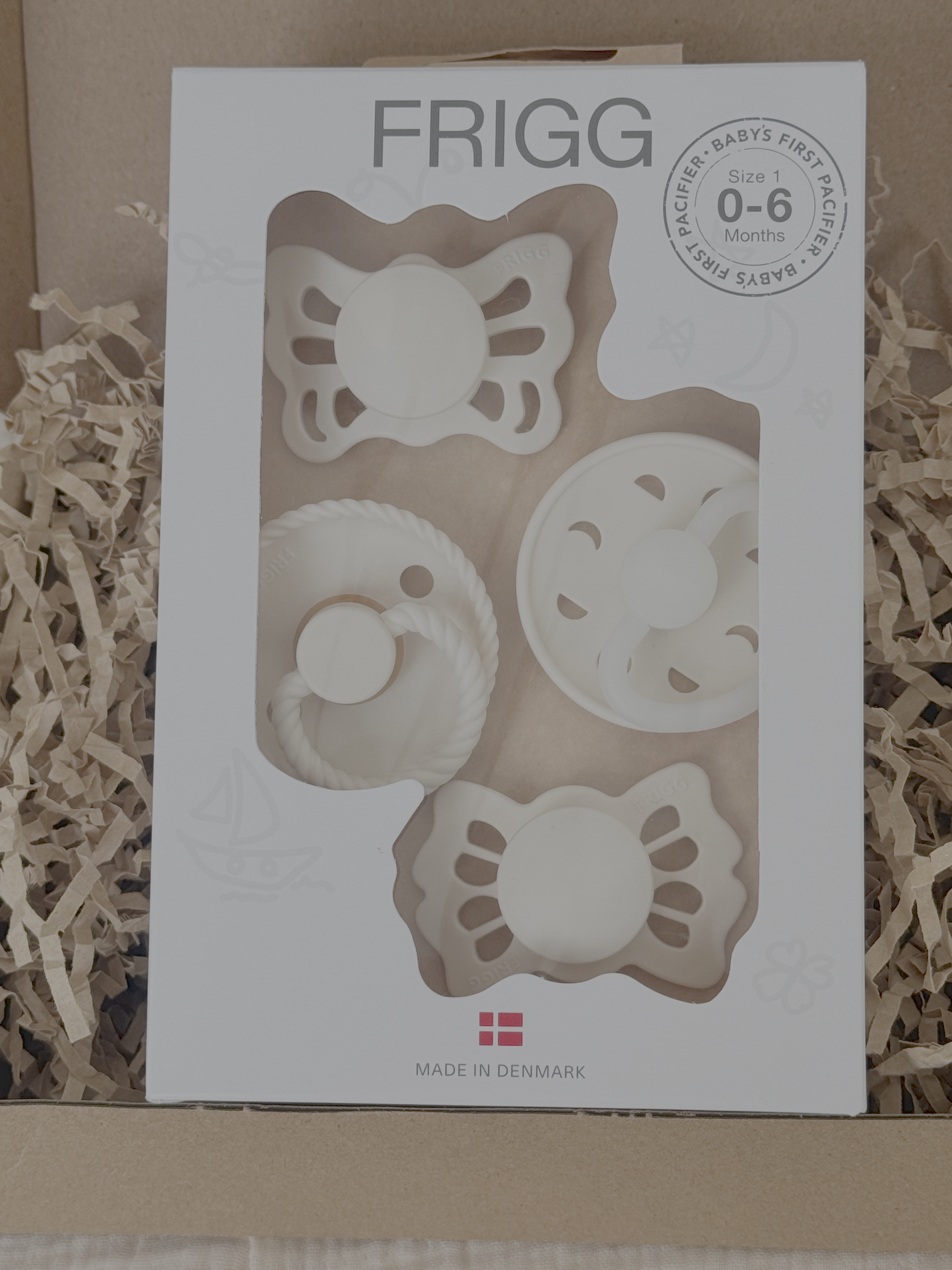 FRIGG Baby's First Pacifier Set (Size 1, 0–6 Months)